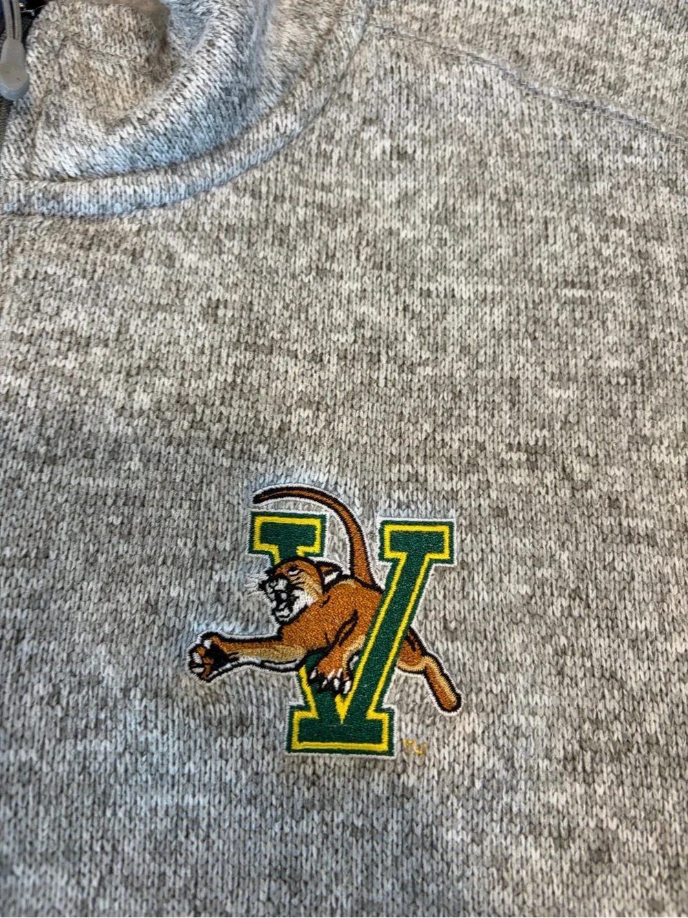 Vermont Catamounts UVM Charles River Apparel Light Gray Full-Zip Men's Vest-XXL